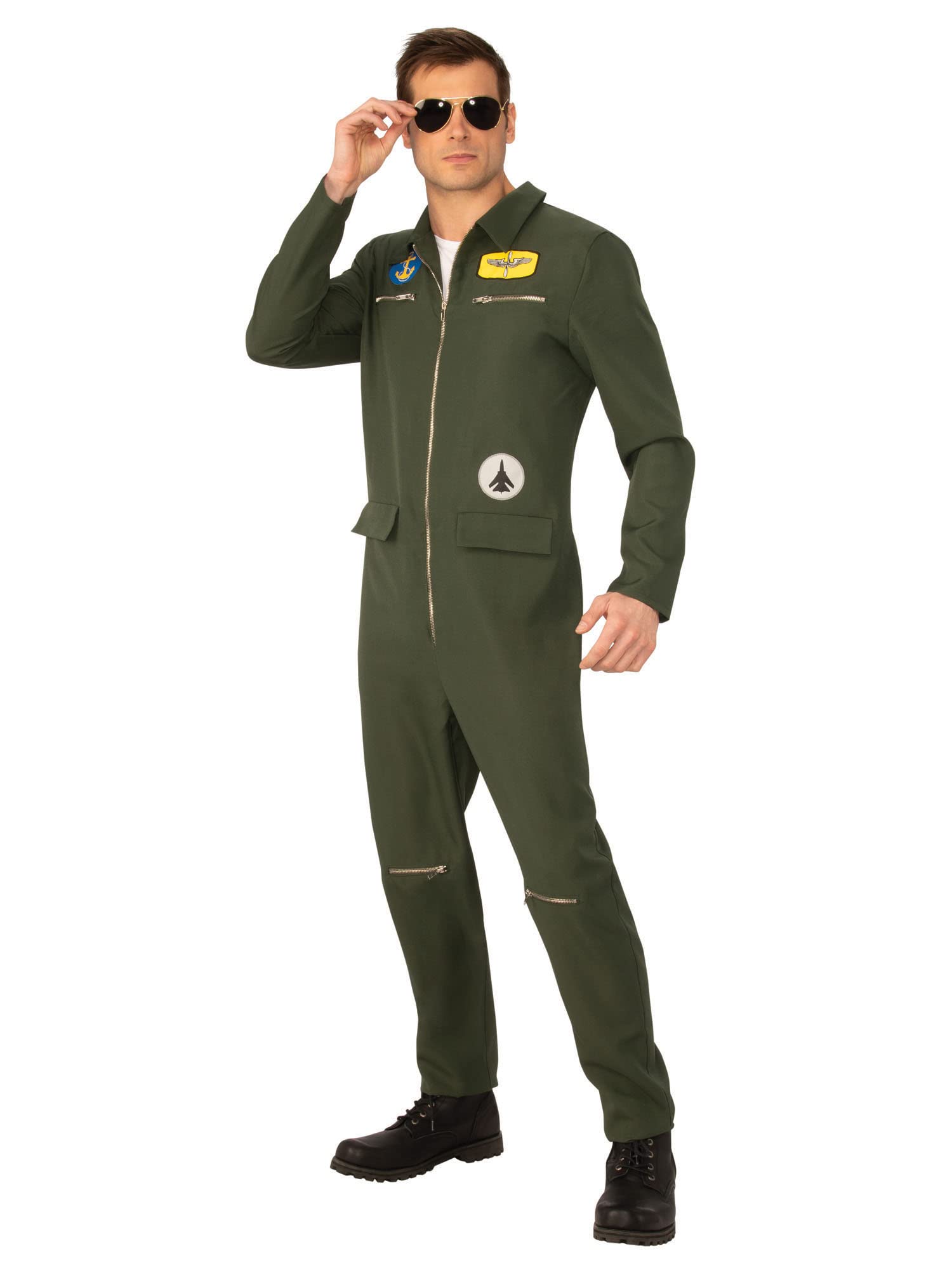 Bristol Novelty AF124STD Navy Hotshot Costume, Men, Green