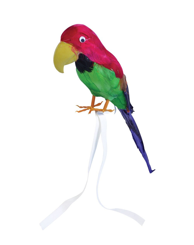Bristol Novelty BA145 Stuffed Multicolor Parrot Feather Covered Pirate Accessory, Unisex-Adult, One Size