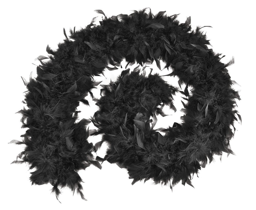 Bristol Novelty BA1670 Dress-up Accessory | Feather Boa | For Women | 1 Piece | Black | ‎31 cm x 27 cm x 5 cm, One Size