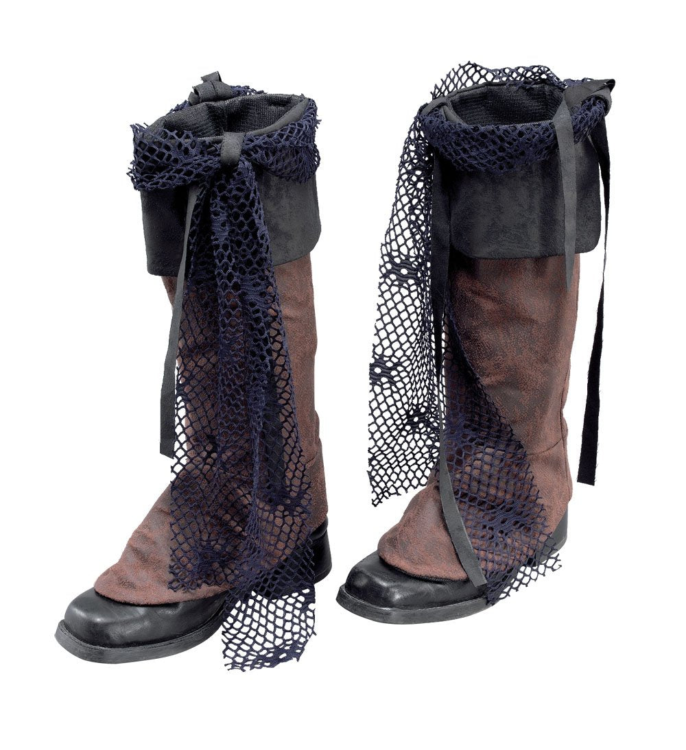 Bristol Novelty Unisex Piraten Stiefel-Abdeckung Leder mit Abriebeffekt