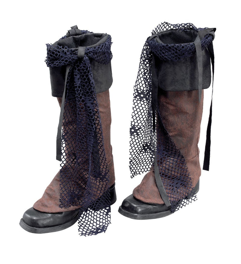 Bristol Novelty Unisex Piraten Stiefel-Abdeckung Leder mit Abriebeffekt