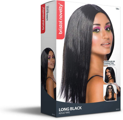 Bristol Novelty BW101 Long Black Wig | For Women | Brown 18", One Size