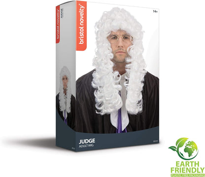 Bristol Novelty Men's Judge Wig | For Men White Accessory, White, One Size UK