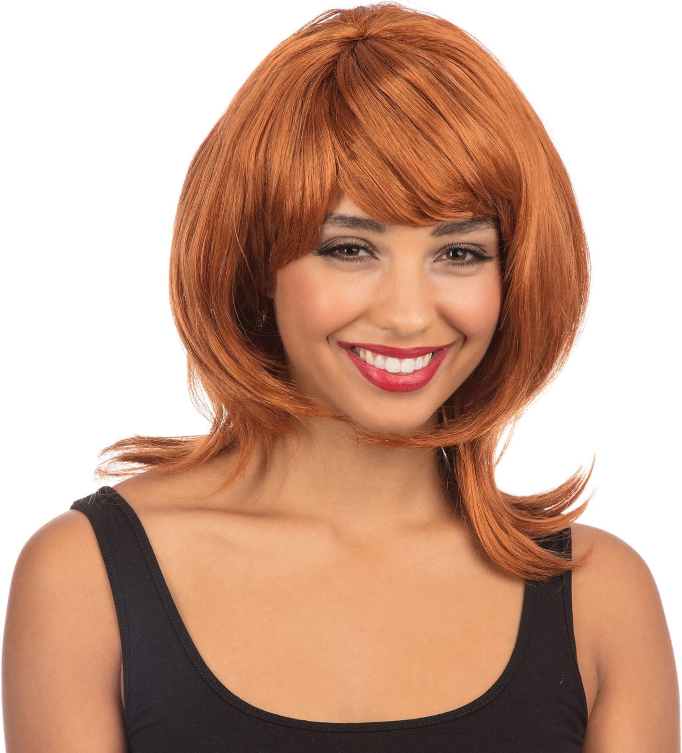 Bristol Novelty BW083 Layered Female Ginger Wig | For Women | Gold, Orange, One Size
