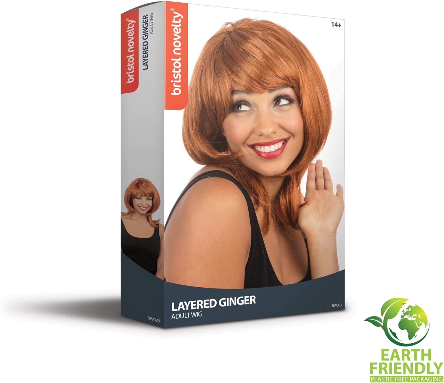 Bristol Novelty BW083 Layered Female Ginger Wig | For Women | Gold, Orange, One Size
