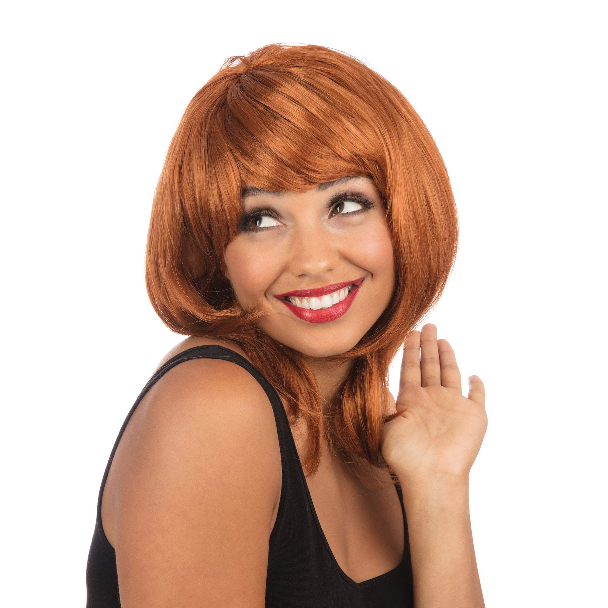 Bristol Novelty BW083 Layered Female Ginger Wig | For Women | Gold, Orange, One Size