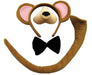 Bristol Novelty Juego de disfraz para mono (incluye orejas, hocico, cola y pajarita), multicolor (DS147