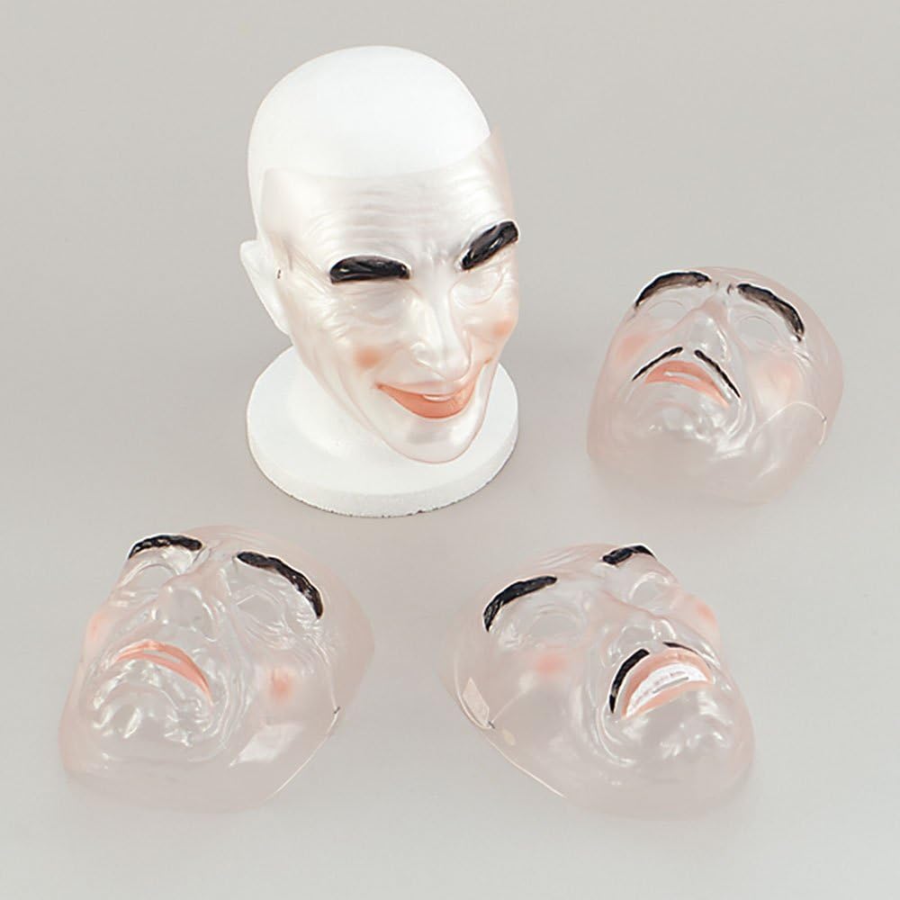 Bristol Novelty PM064 Herrenmaske, transparent, mehrfarbig, Einheitsgröße