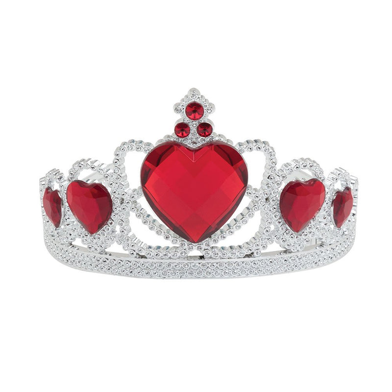 Adult Fancy Dress Party Accessory Silver Plastic Stone Attached Princess Tiara