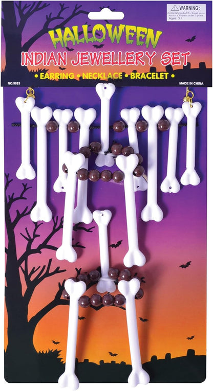 Bone Jewellery - Necklace, Bracelet, Earrings (accesorio de disfraz