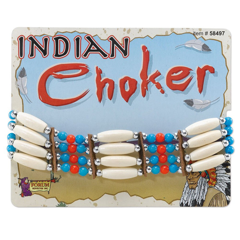 Bristol Novelty BA837 Indian Deluxe Native American Choker, Womens, Multi-Colored, One Size
