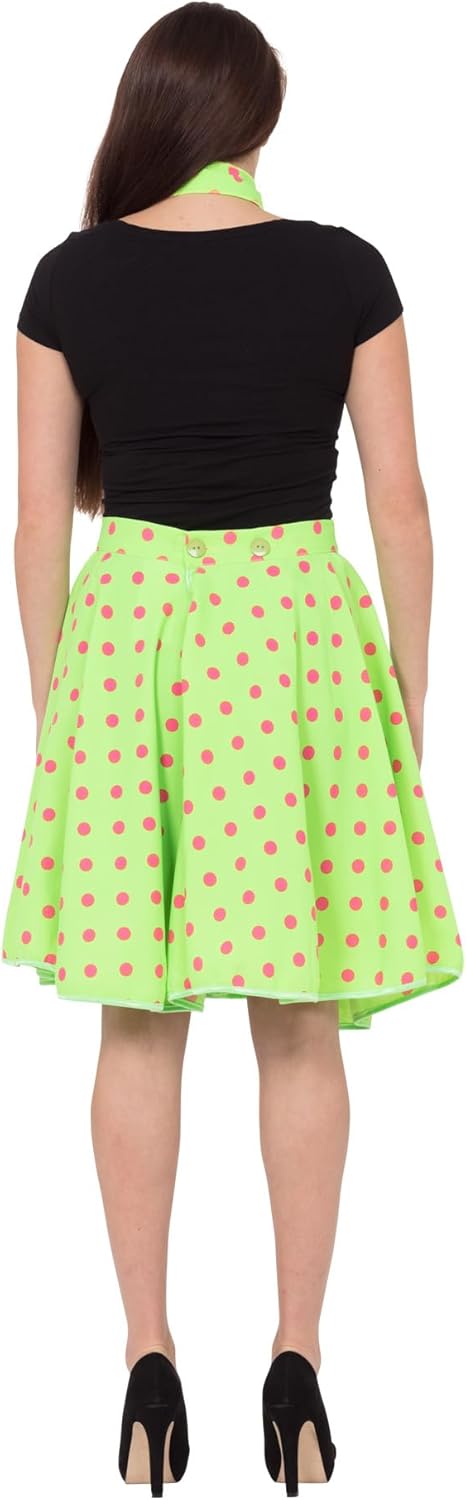 Glamorous Women's Light Green Rock 'n' Roll Costume Set - Perfect for Theme Events, Hen Parties, Historical, New Year's Eve, & More Halloween Halloween