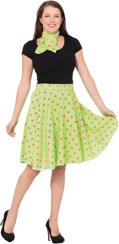 Glamorous Women's Light Green Rock 'n' Roll Costume Set - Perfect for Theme Events, Hen Parties, Historical, New Year's Eve, & More Halloween Halloween