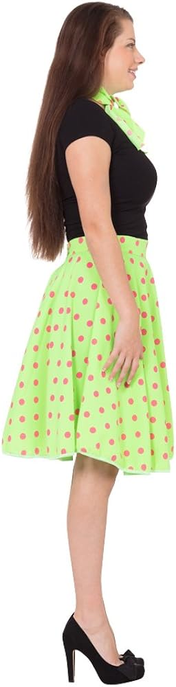 Glamorous Women's Light Green Rock 'n' Roll Costume Set - Perfect for Theme Events, Hen Parties, Historical, New Year's Eve, & More Halloween Halloween
