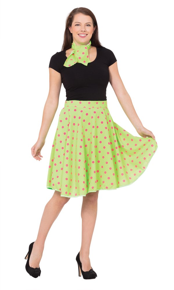 Glamorous Women's Light Green Rock 'n' Roll Costume Set - Perfect for Theme Events, Hen Parties, Historical, New Year's Eve, & More Halloween Halloween