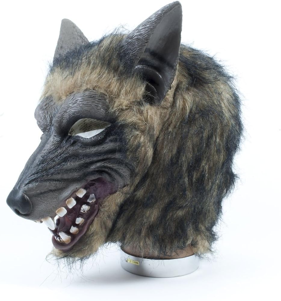 Bristol Novelty Unisex Adult Checked Wolf Mask