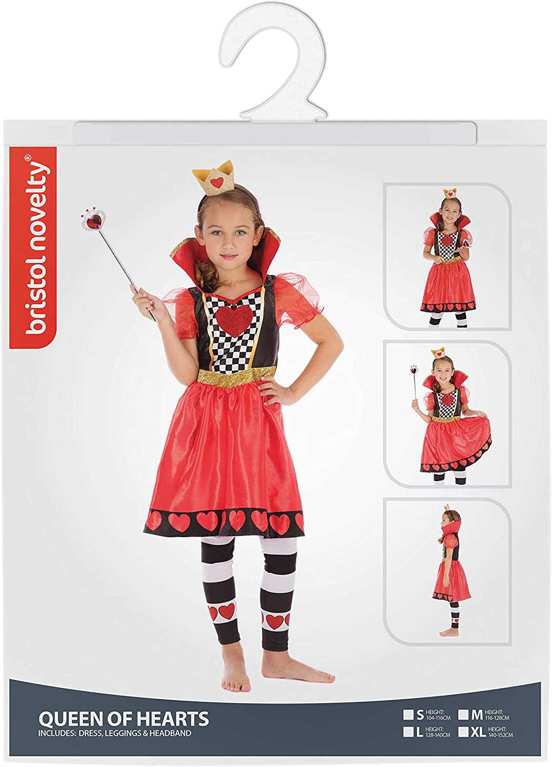 Bristol Novelty Children's Queen of Hearts Costume