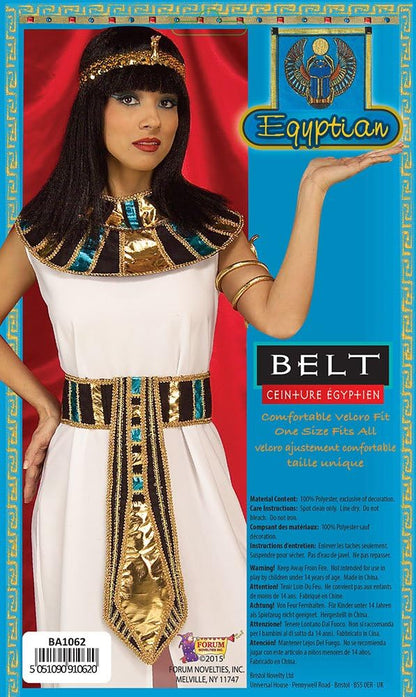 Bristol Novelty BA1062 Egyptian Belt Costume | For Women | 1 Piece | Multicoloured | One Size-Adult, Multicolor