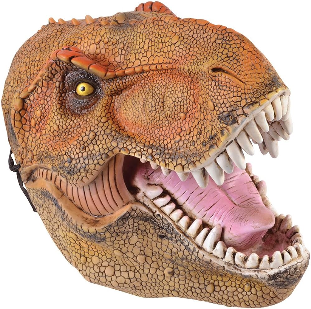 Bristol Novelty BM506 Dinosaur PVC Adult Mask, Unisex, One Size