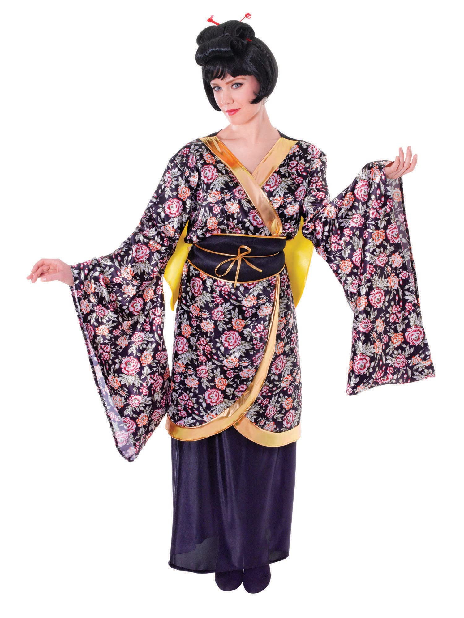 Bristol Novelty AC625 Geisha Girl Costume set| For Women | Multicolor