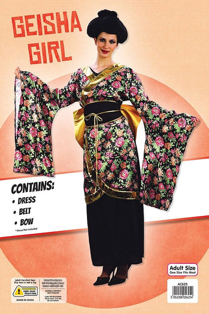 Bristol Novelty AC625 Geisha Girl Costume set| For Women | Multicolor