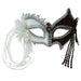 Bristol Novelty EM422 Mask with Tassels | Black/White | Pack of 1 Eye Headband, Womens, One Size