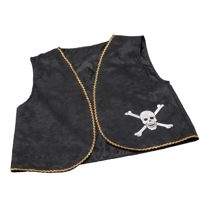 Bristol Novelty BA021 Dress-up Accessory | Pirate Waistcoat Costume | 1 Piece | Black | One Size-3 years Distressed, mens