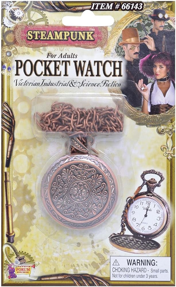 Bristol Novelty BA778 Steampunk Pocket Watch, Mens, Bronze, One Size