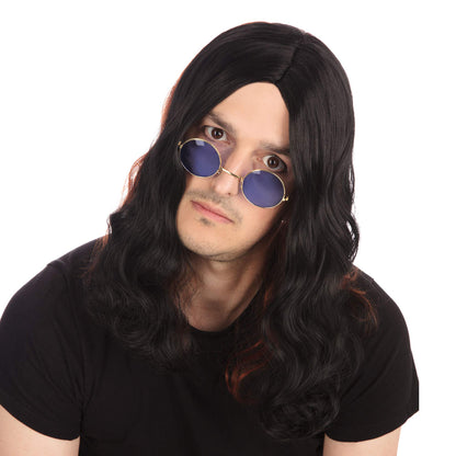 Bristol Novelty BW481 Perruque Ozzy Osbourne à mèches noires/rouges, taille unique