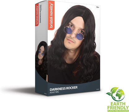 Bristol Novelty BW481 Perruque Ozzy Osbourne à mèches noires/rouges, taille unique