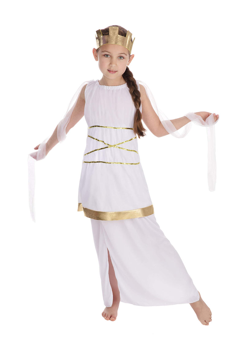 Bristol Novelty CC347 Grecian Budget Costume (L), White, Age 8-10 Years Old