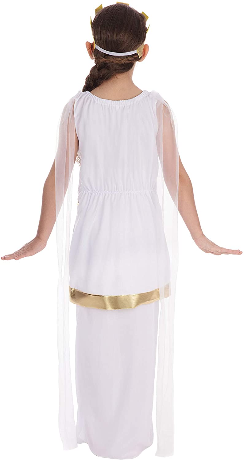 Bristol Novelty CC347 Grecian Budget Costume (L), White, Age 8-10 Years Old