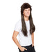 Bristol Novelty- Mullet Perruque Longue Unisexe Marron Accessoire, Enfants, BW948, Taille Unique