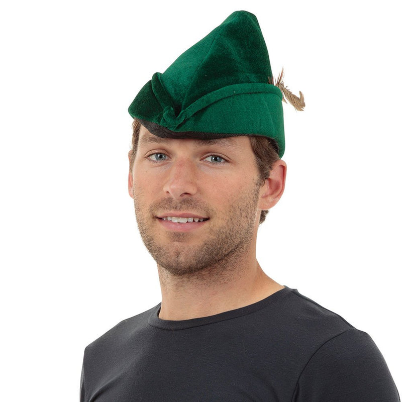 Bristol Novelty BH531 Robin Hood Hat Soft Felt, unisex-adult, Green, One Size