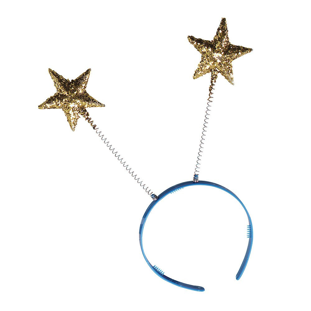 Bristol Novelty GJ275 Head Boppers Gold Stars Costume Accessory Set, unisex-adult, Multi-Colour, One Size