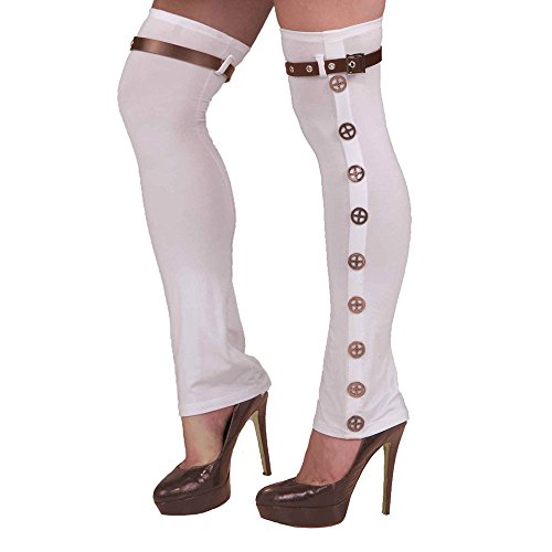 Bristol Novelty - Polainas con hebillas para disfraz Steampunk.