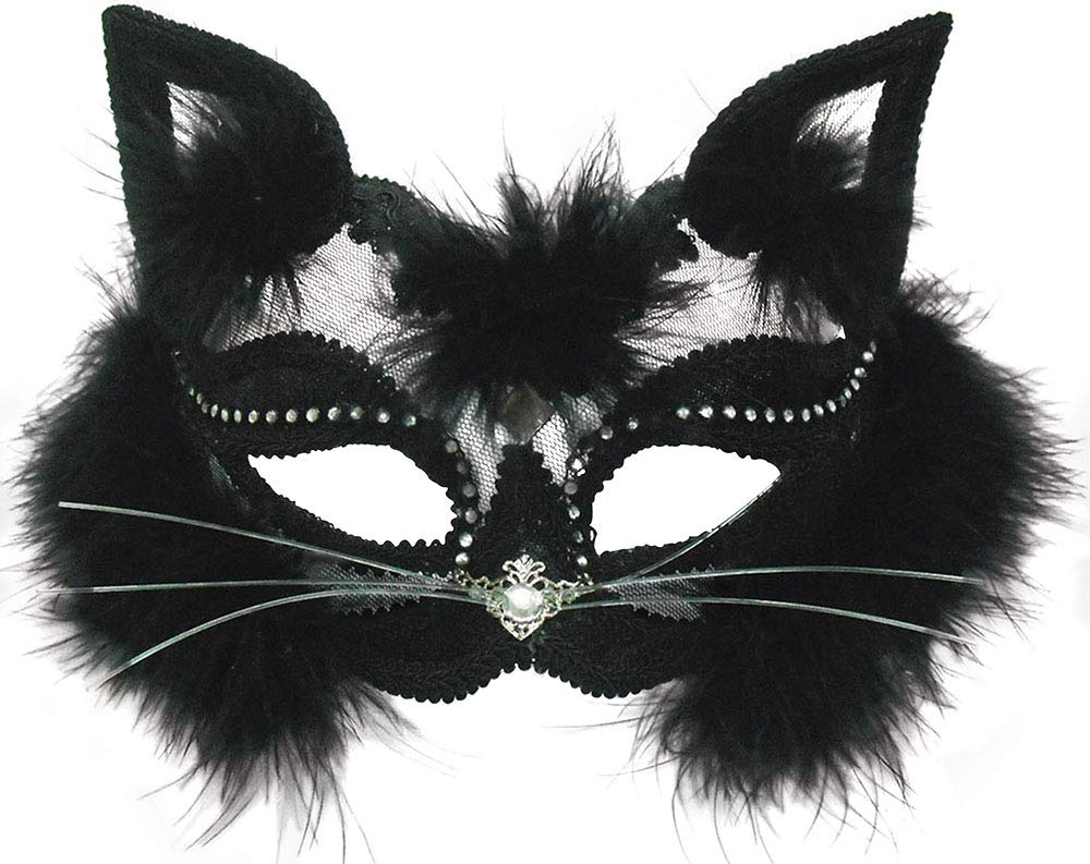 Bristol Novelty Antifaz de gato transparente con diadema, multicolor (EM433