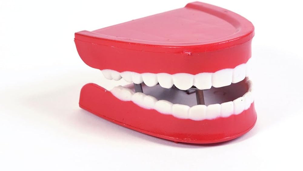 Bristol Novelty GJ064 Chatter Choppers Halloween Prop Set, Unisex-Adult, Red/White, One Size