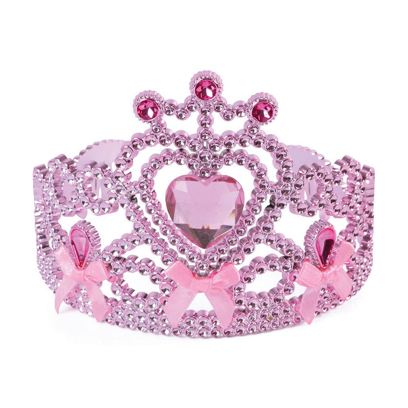 Bristol Novelty BA1037 Tiara Crown For Women | Pink | ‎9 cm x 12 cm x 12 cm Ribbon Bow Ties, One Size