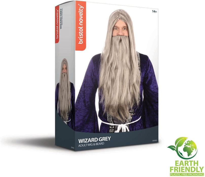 Bristol Novelty BW660 Wizard Wig and Long Beard, White, One Size
