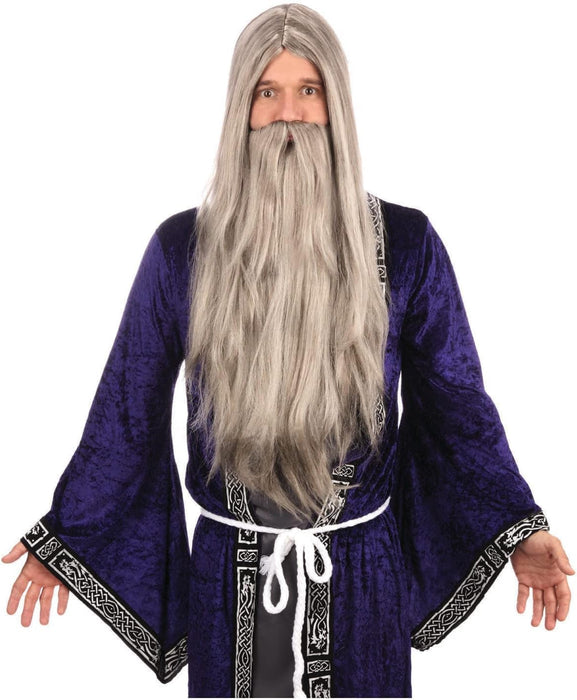 Bristol Novelty BW660 Wizard Wig and Long Beard, White, One Size