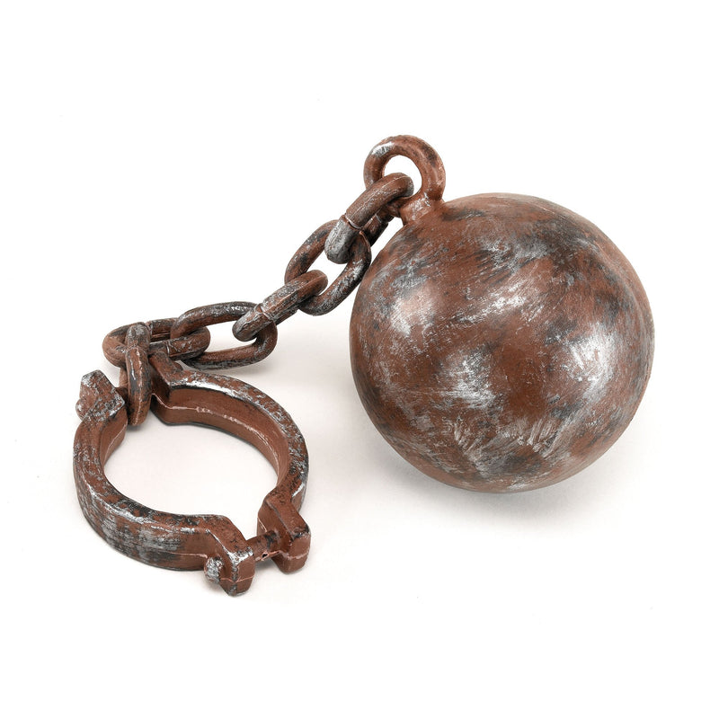 Jumbo Games-BA939 Bola y cadena gigantes, color gris, café (Bristol Novelty BA939