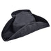 Bristol Novelty BH358 Pirate Hat Distressed Black, Unisex-Adult, One Size