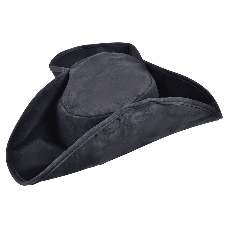 Bristol Novelty BH358 Pirate Hat Distressed Black, Unisex-Adult, One Size