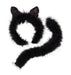 Bristol Novelty-DS050 Juego para disfraz gatos con pelo estilo marabú, color negro, talla única (DS050