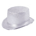 Bristol Novelty BH466 Top Hat Silver Lurex, Unisex-Adult, One Size