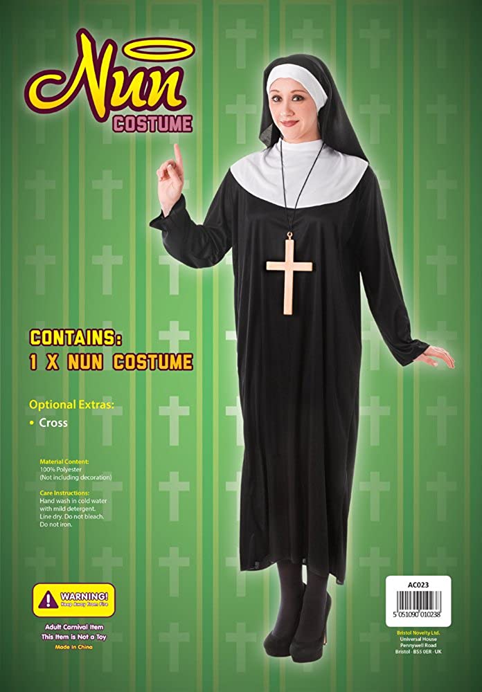 Bristol Novelty AC982 Nonne Kostüm (Plusgröße