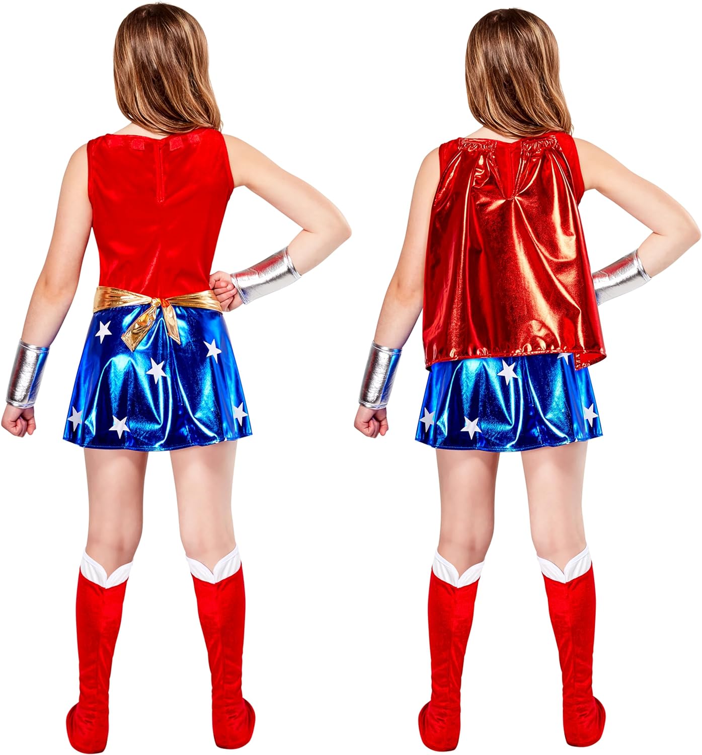 Rubie's Official DC Wonder Woman Deluxe Girls Costume, Kids Fancy Dress Super Hero