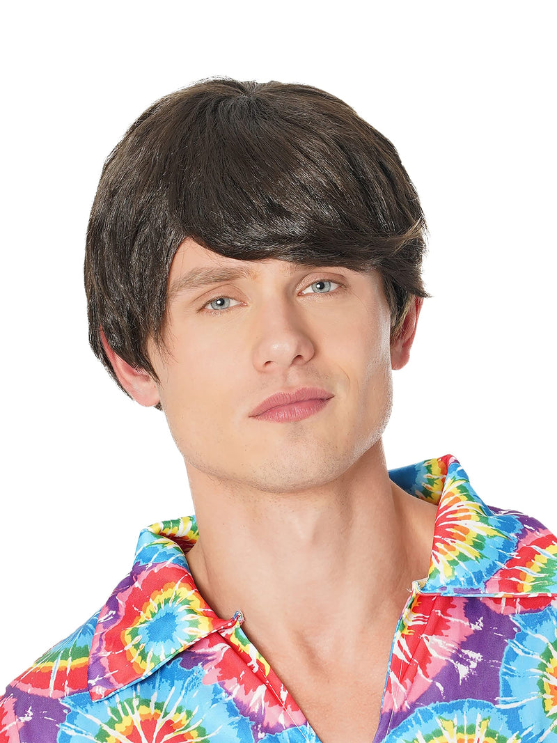 Bristol Novelty BW941 60s Male Wig | For Men | Brown 60's