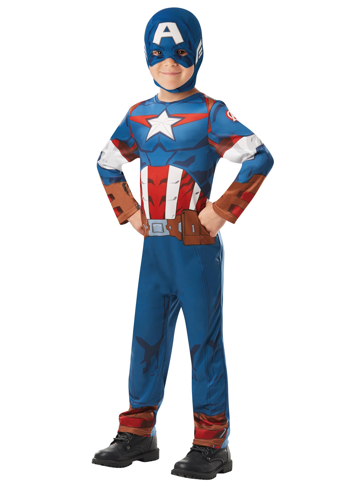 Rubie's Official Marvel Avengers Captain America Classic Childs Costume, Kids Superhero Fancy Dress